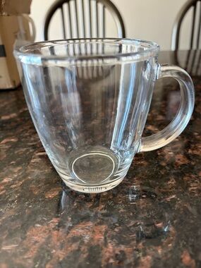 Clear Glass Coffee Mug with Handle (6Pack)